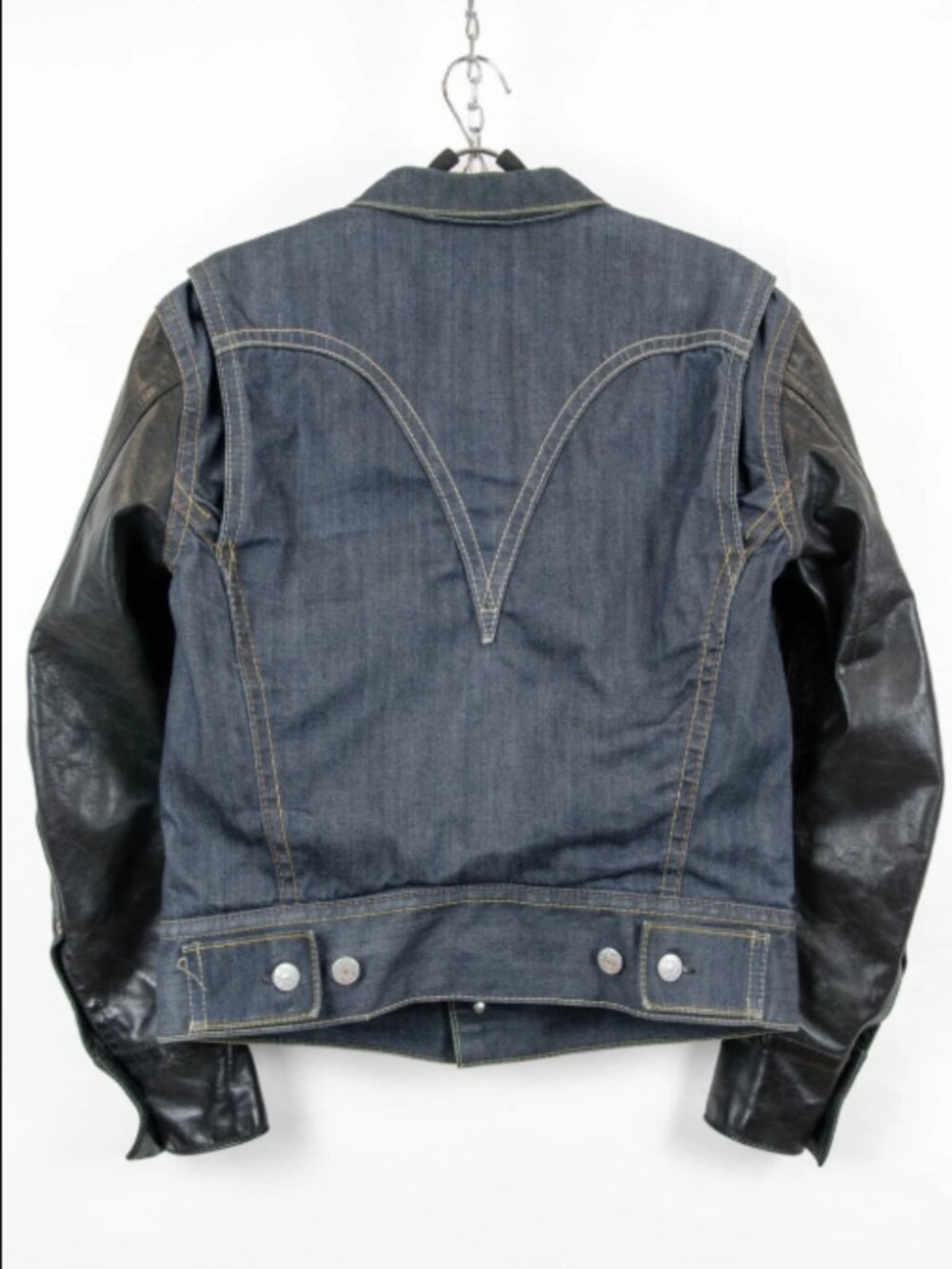 Levi Red Collection Type 4 Denim Leather Wool Blanket Lined Jacket Men’s M - Picture 4 of 15